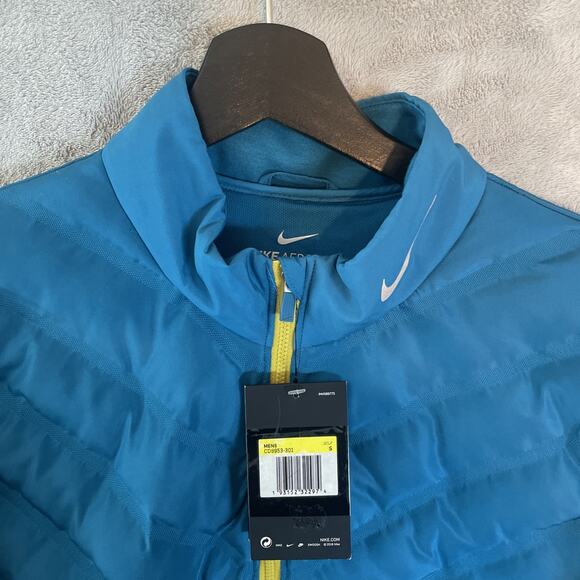 Nike Aeroloft Men's puffer jacket standard fit blue Size 6 - Picture 2 of 9